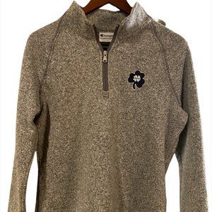 Champion Notre Dame Womens 1/4 Zip Pullover Sweatshirt